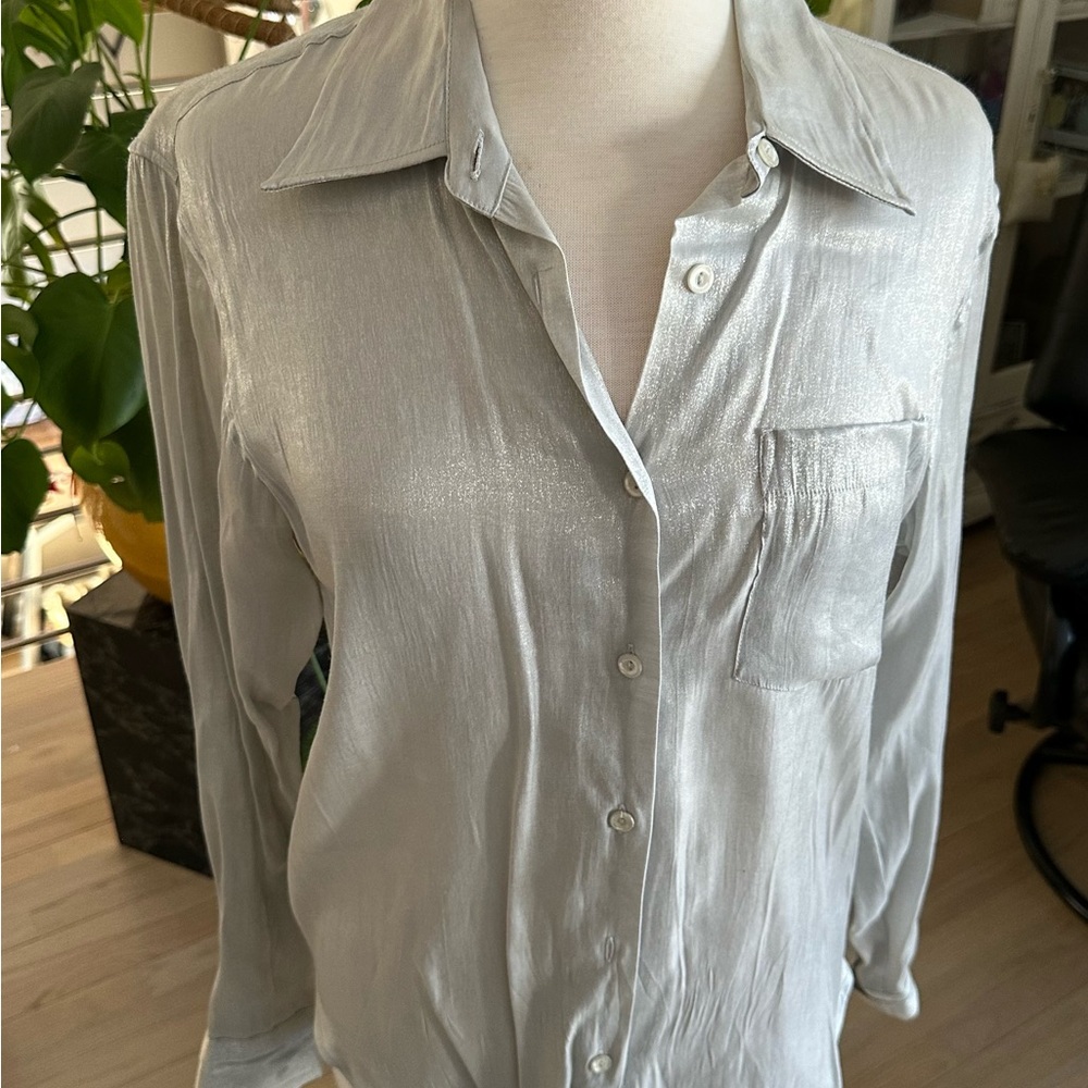 Vintage Casual Corner Silver Blouse